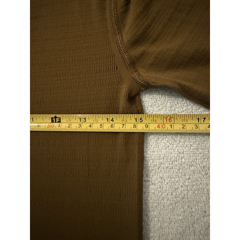 Calia Womens Large Seamless Crop Tee Olive Green Athletic Gym Workout Top - Picture 4 of 5